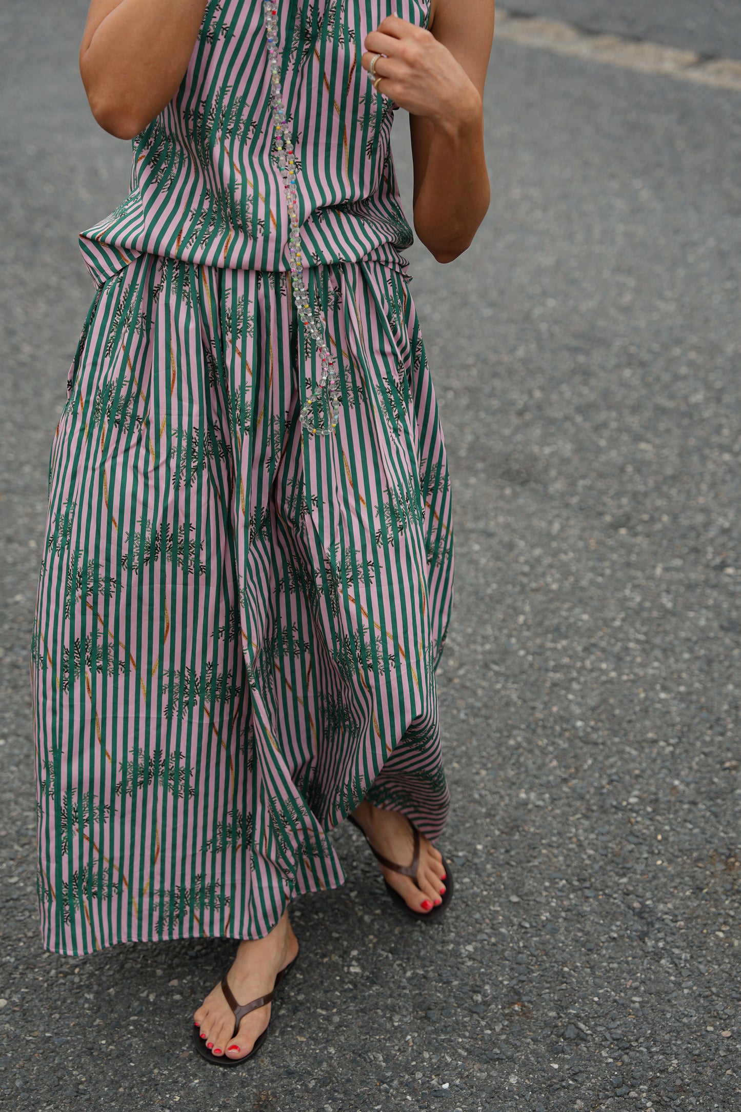 PALM STRIPE LINEN